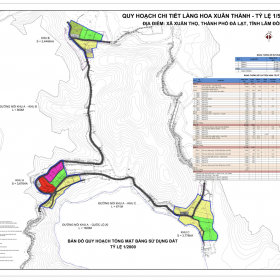 Mặt bằng tổng thể quy hoạch làng hoa Xuân Thành