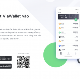 liên kết ViaWallet vào CoinEx