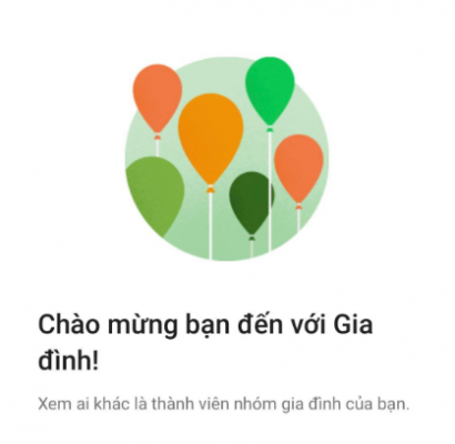 Tham gia Google Family thành công