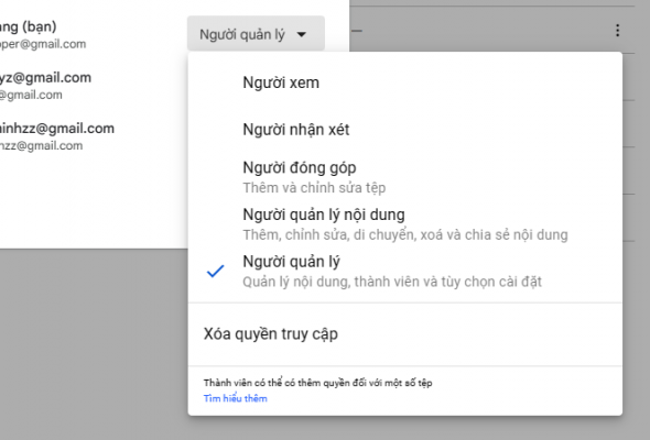 Google Shared Drive cập nhật mới cho phép chia sẻ dữ liệu