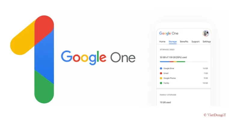 Cách chia sẻ gói đăng ký Google One cho 5 thành viên