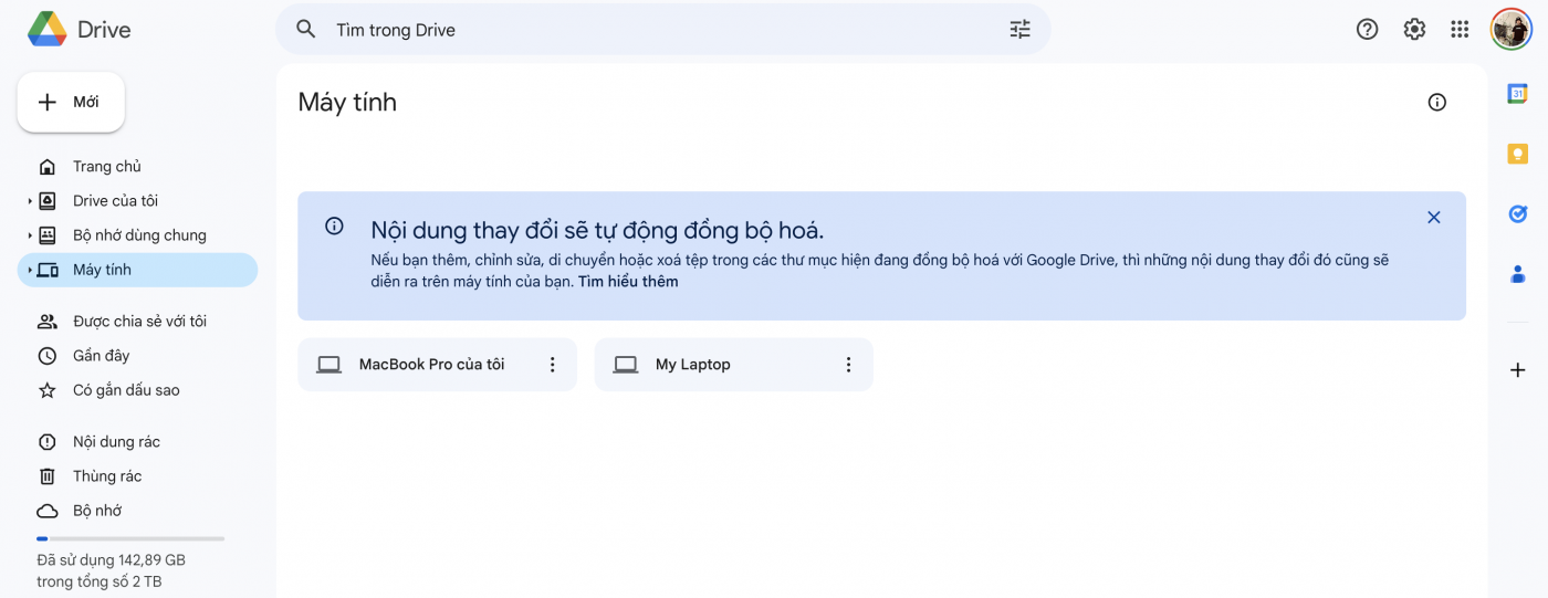 Hãy kiểm tra các máy tính có đồng bộ với Google Drive của bạn hay không?